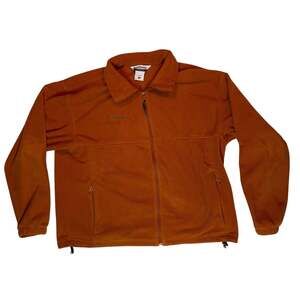 Columbia Fleece Jacket Mens XL Orange Full Zip Outdoor Coat